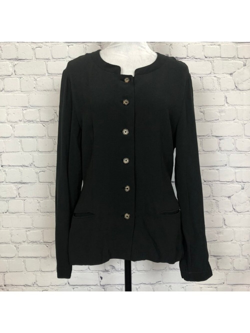 Gucci Vintage Black Jacket Blazer Size 44 Rayon Wool 1990s